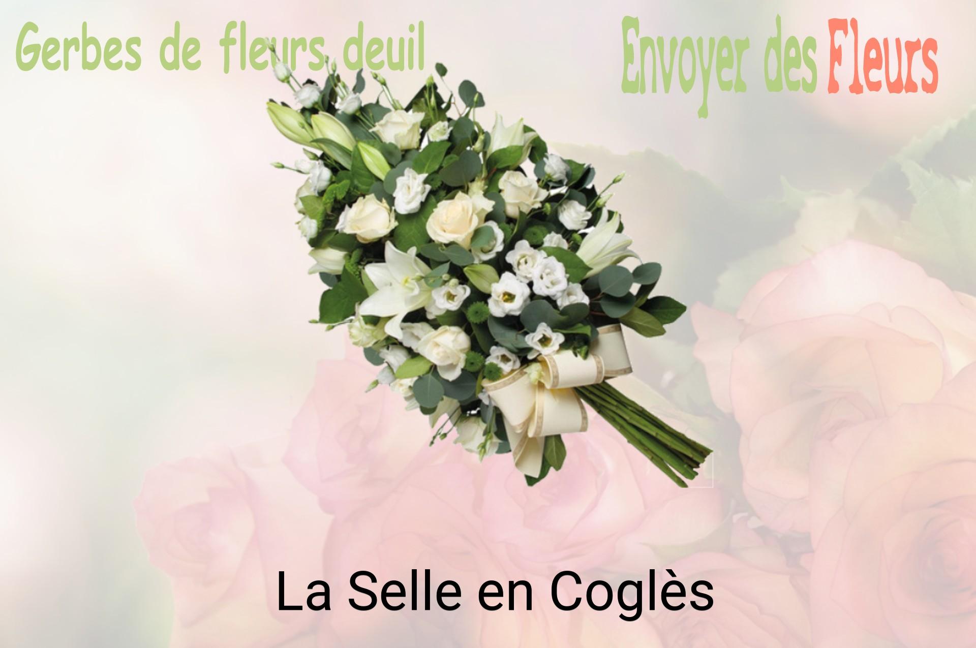Gerbe de fleurs de deuil livrée à La Selle-en-Coglès